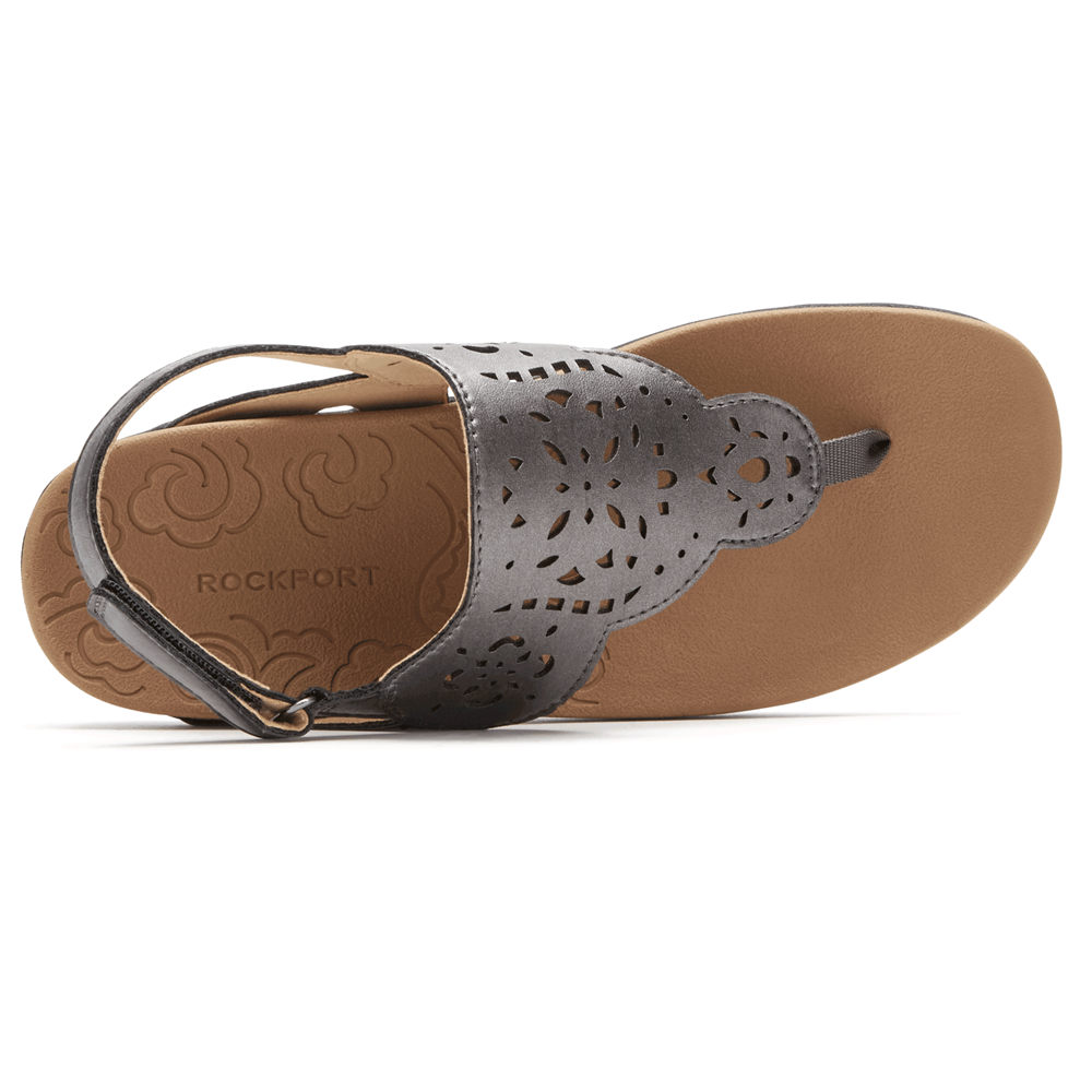 Sandálias Rockport Mulher Cinzentas - Ridge Circle Cutout Thong - 86149MWSP